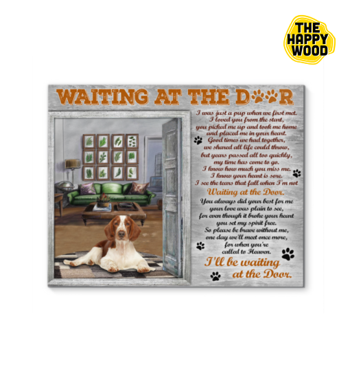 Welsh Springer Spaniel I’Ll Be Waiting At The Door Custom Horizontal Canvas Poster For Home Decoration