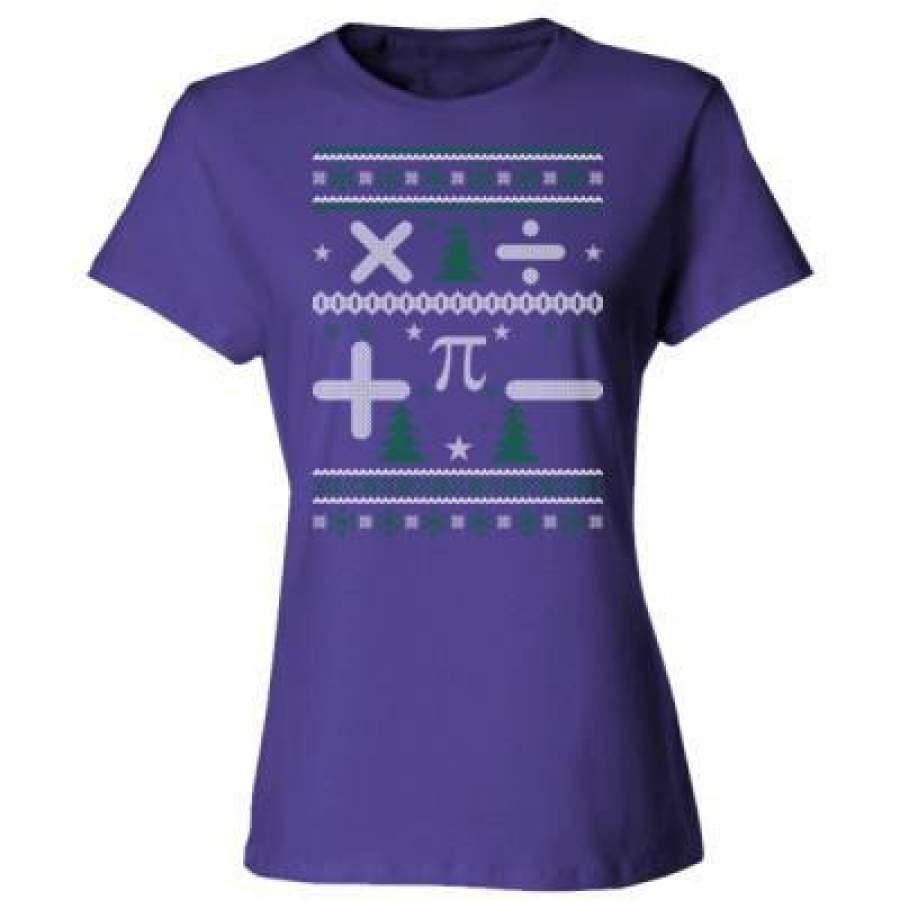 AGR Math Maths Ugly Christmas Sweater Xmas – Ladies’ Cotton T-Shirt