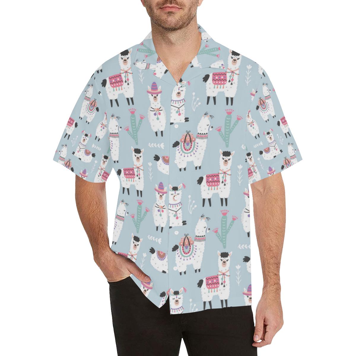 Llama Unique Pattern Print Design Hawaii Hawaii Shirt For Men Women Ha75915