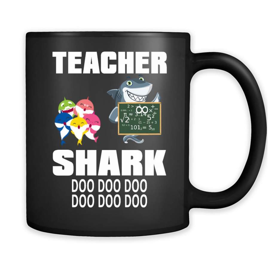 Teacher Shark Doo Doo Doo – Full-Wrap Coffee Black Mug