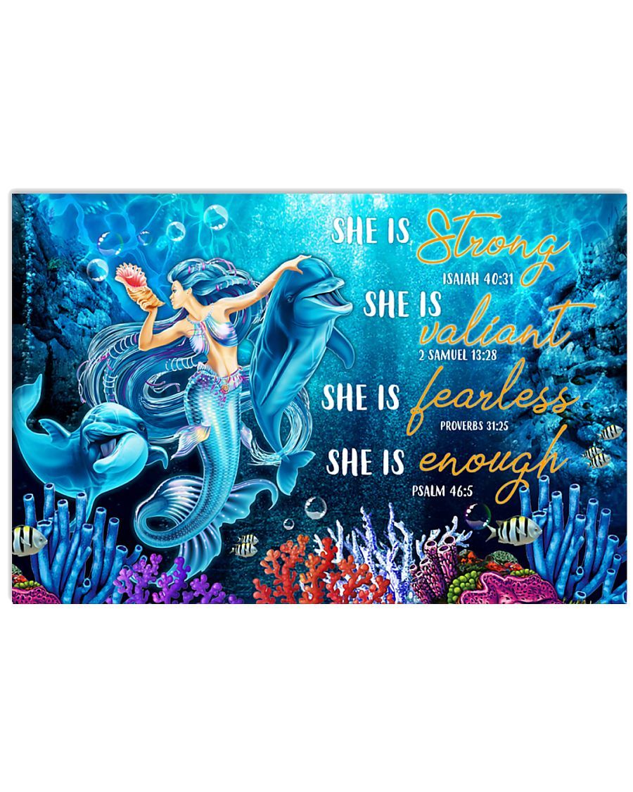 Mermaid Dolphin She Is Poster And Canvas, Wall Decor, Wall Art, Canvas Instructure, Wall Art, Poster Store, Wall Decals, Canvas Wall Art