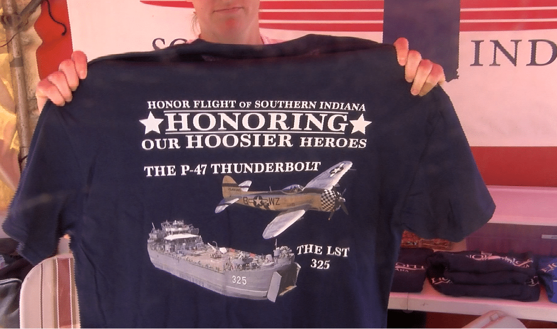 The Honor Flight Of Southern Indiana Took Advantage Of The Foot Traffic At Shinersfest To Shirt