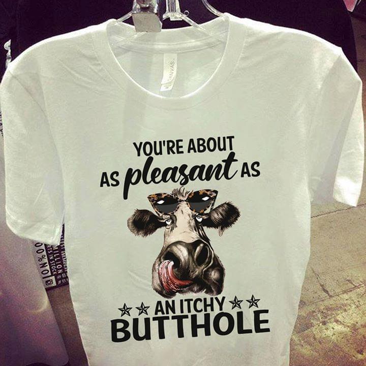 Heifer Youre About As Pleasant As An Itchy Buthole Cotton T Shirt