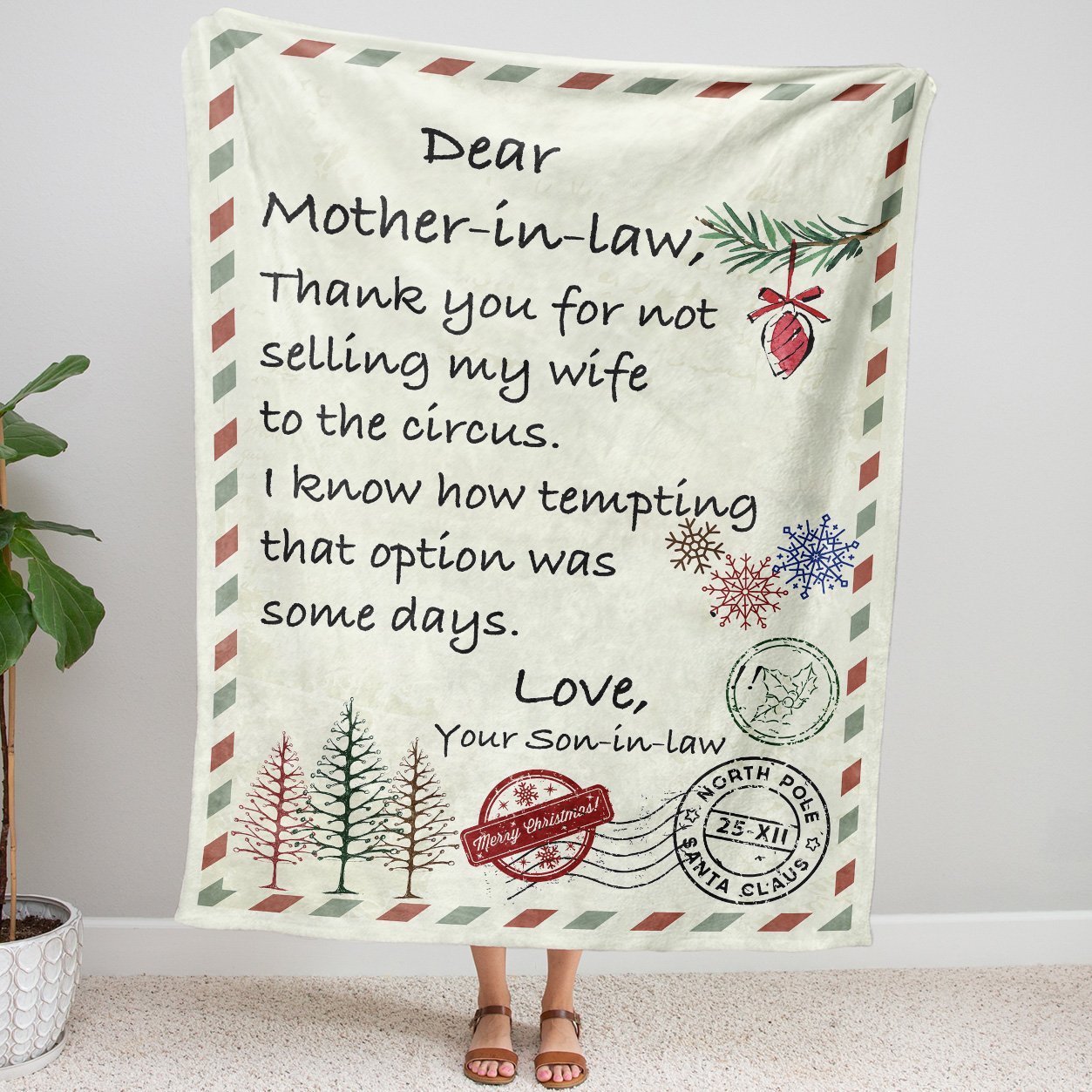 Thank You For Not Selling My Wife To The Circus, Fleece Blanket – Quilt Blanket, Thank You Gifts For Mother’S Day, Meaningful Mother’S Day Gift, Home Decor Bedding Couch Sofa Soft And Comfy Cozy