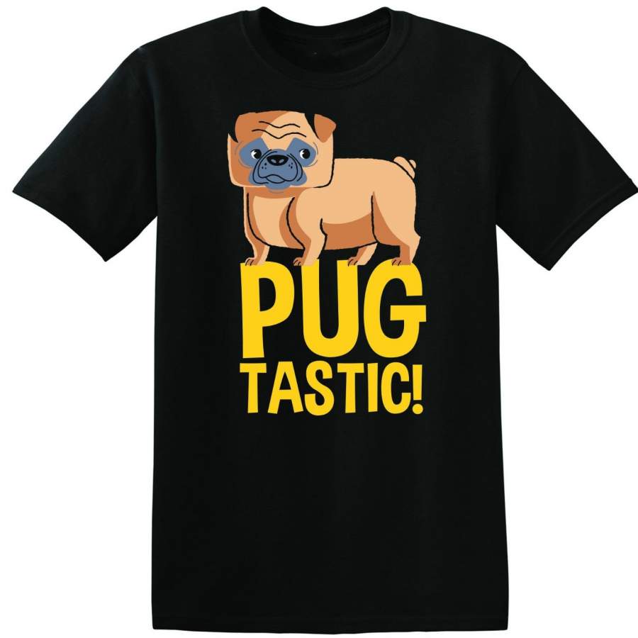 Pug Tastic Black Crew Neck Short Sleeve Men’s Tshirt