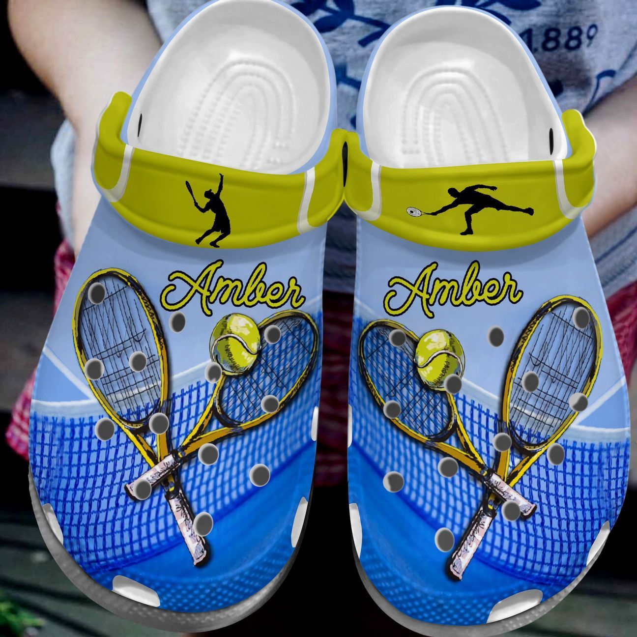 Tennis Personalize Clog, Custom Name, Text, Fashion Style For Women, Men, Kid, Print 3D 4 Colors