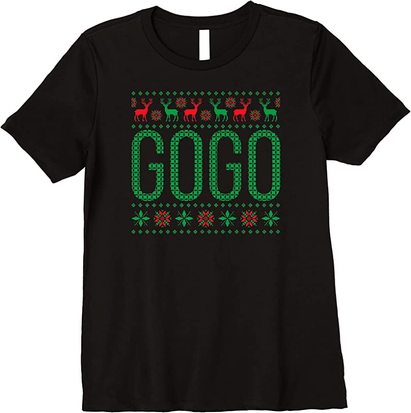 Womens Xmas Matching Outfits for Holiday Party Gogo Ugly Christmas Premium T-Shirt