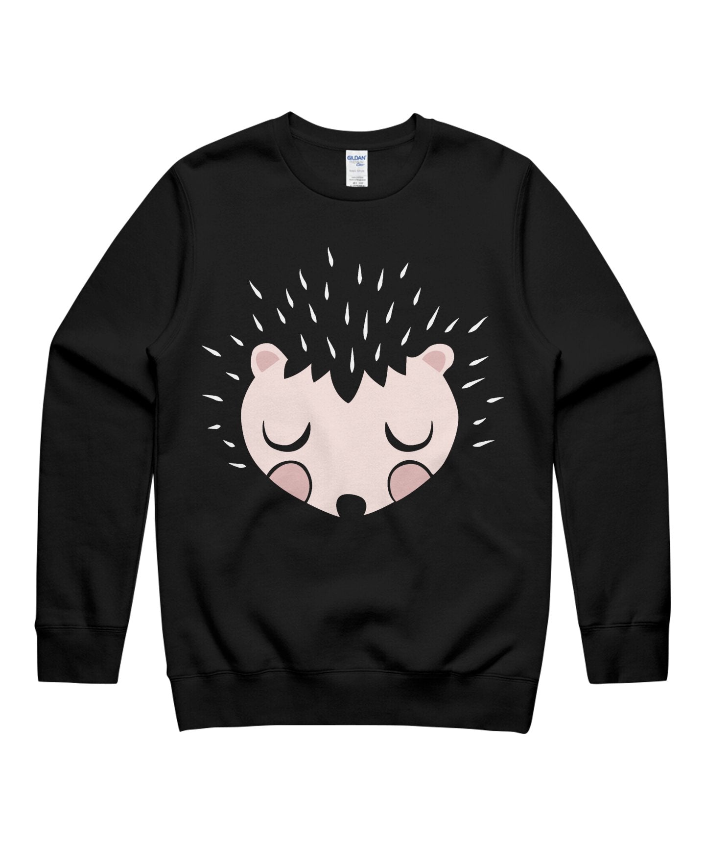 Hedgehog Face Funny Animal Halloween Costume Matching Group Unisex Crewneck Sweatshirt