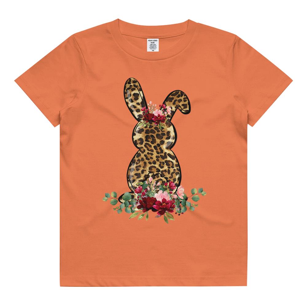 Bunny Leopard Print Rabbit Cute Easter Kids T Shirt