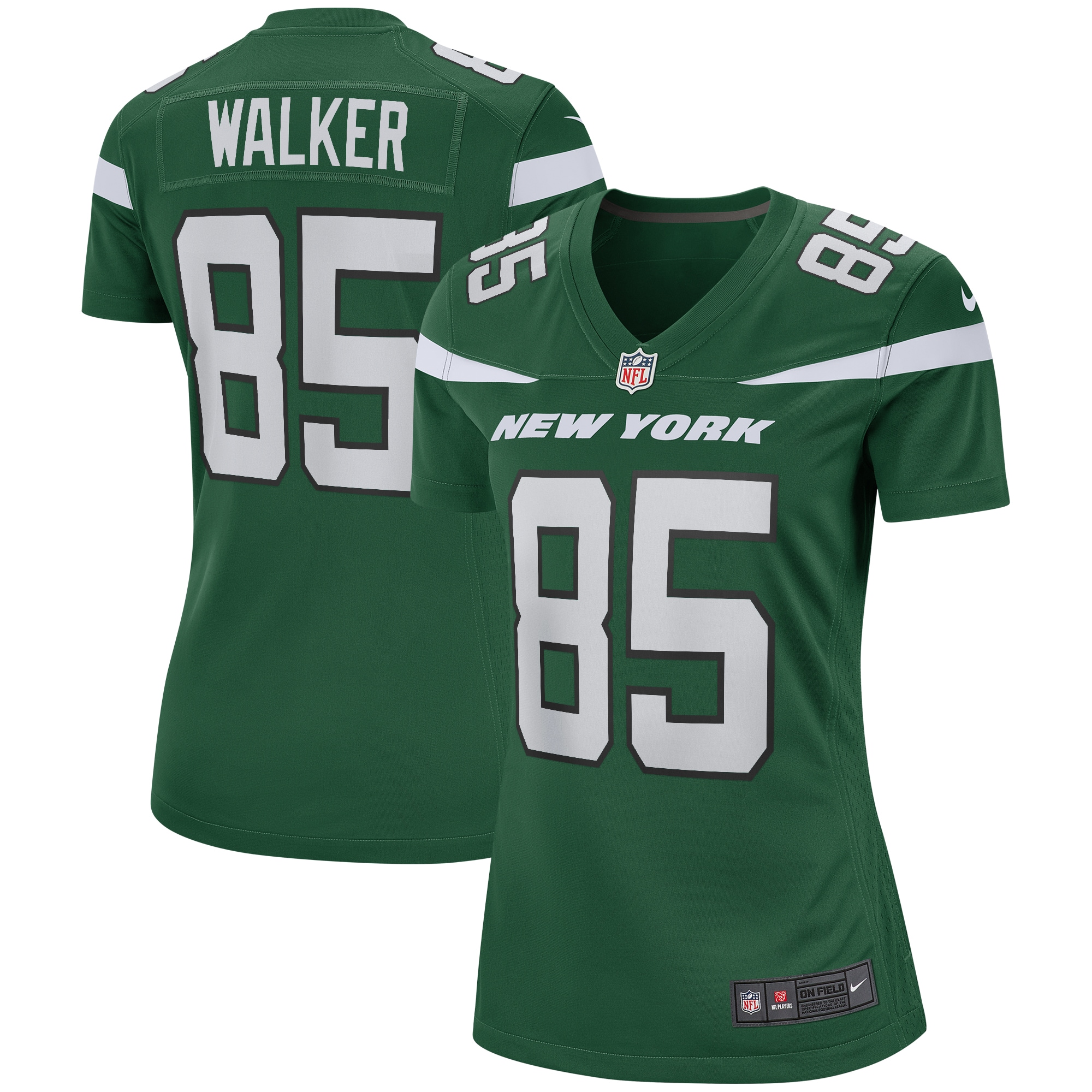 Women’s New York Jets Wesley Walker Green Game Retired Player Jersey