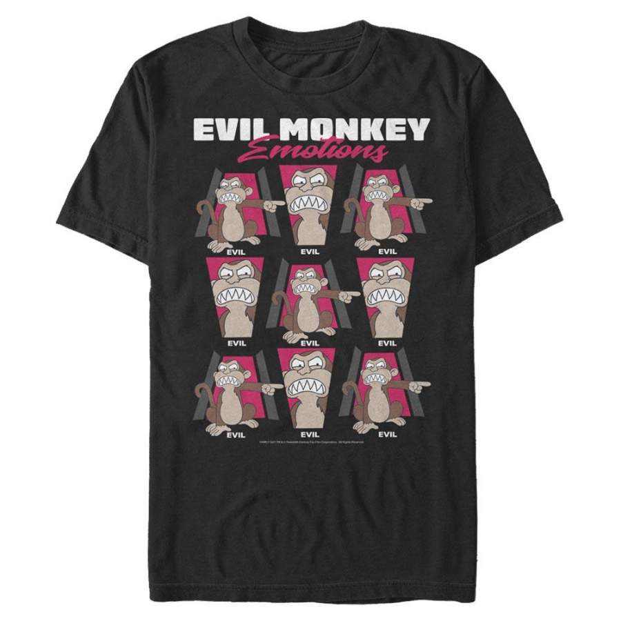 Family Guy Men’s Evil Monkey Emotions  T-Shirt