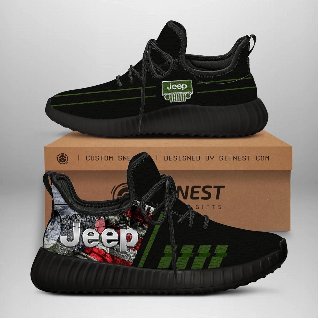 Jeep New Black Yeezy Custom Style Sneaker With High Quality Jeep High Top Sneaker Custom Shoes