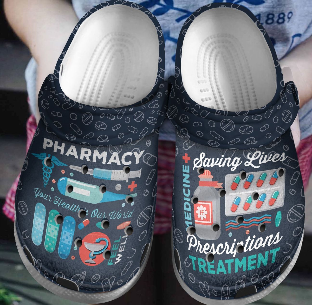 Pharmacist Personalized Clog, Custom Name, Text, Color, Number Fashion Style For Women, Men, Kid, Print 3D Saving Lives