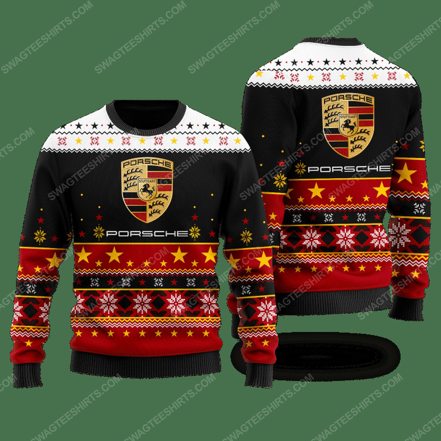 [Special Edition] Porsche Racing Car Ugly Christmas Sweater – Maria