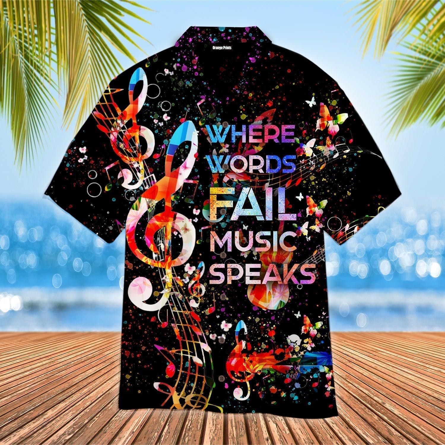 Music Speaks Hawaii Shirt For Men Women Ha17149