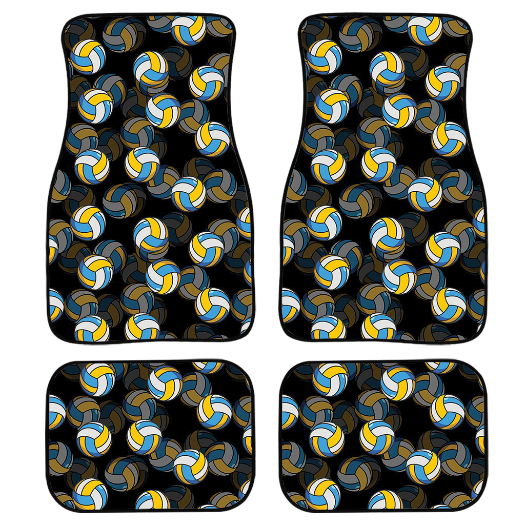 Volleyball Pattern Print Front And Back Car Floor Mats, Front Car Mat