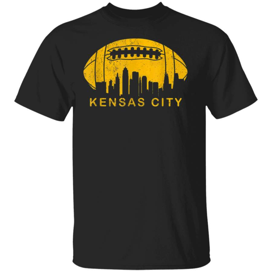 Vintage Kansas City Football Skyline Missouri Retro Gift TShirt