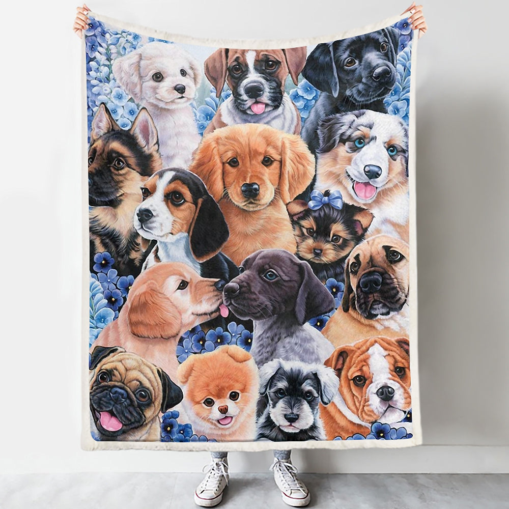 Dog Throw Blanket – Dog Blanket – Dog Fleece Blanket – Blanket With Dogs Face – Puppy – Furlidays