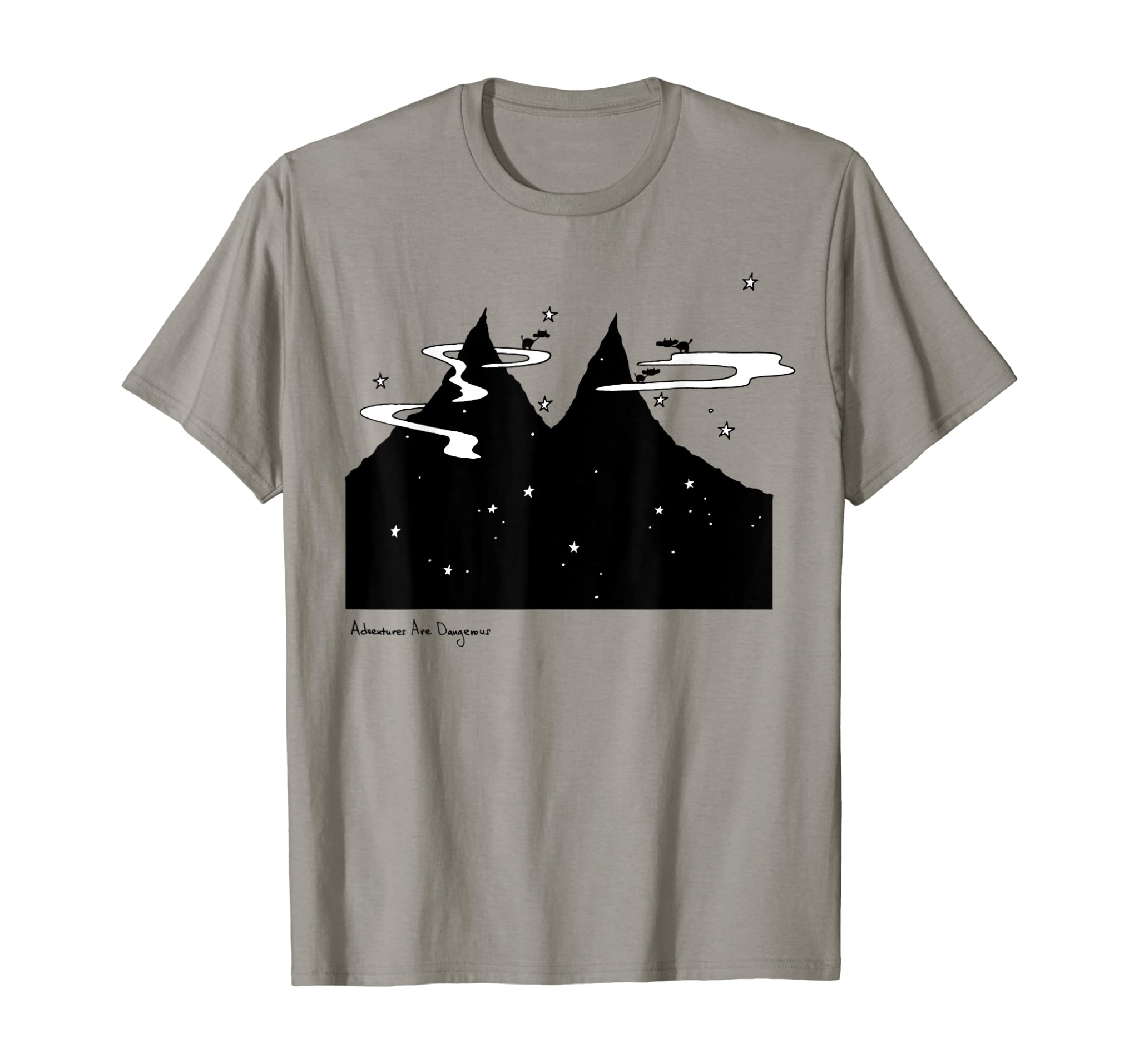 Cows, Clouds over Starry Mountains (color options available) T-Shirt