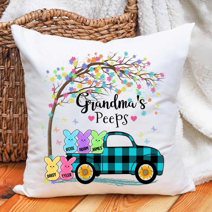 Personalized Grandma Peeps Easter Indoor Pillow