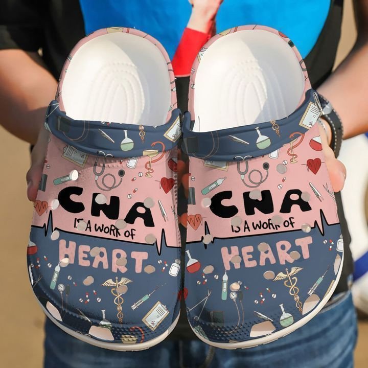 Nurse Cna A Work Of Heart Crocs Classic Clogs Shoes – Justbeperfect_Shop