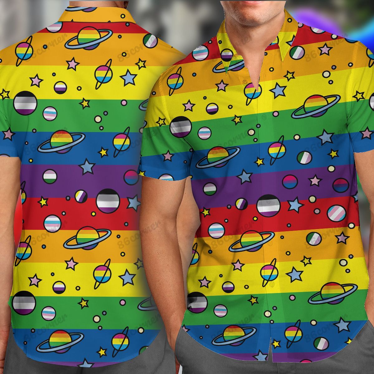 Lgbt Galaxy Hawaiian Shirt Ha70475