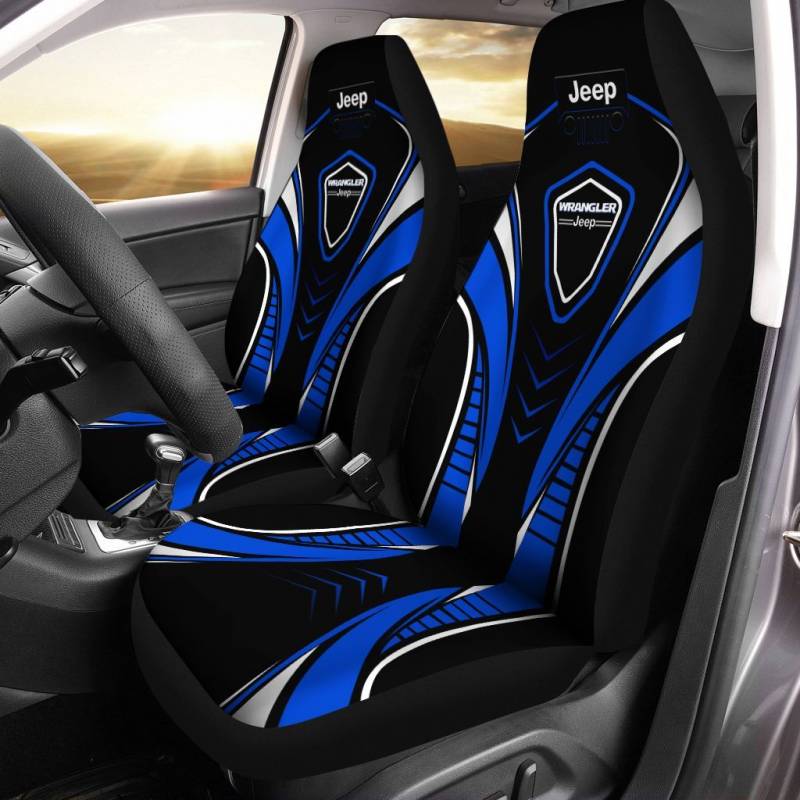 JEEP WRANGLER TDV Car Seat Cover (Set of 2) Ver 1 (Blue)