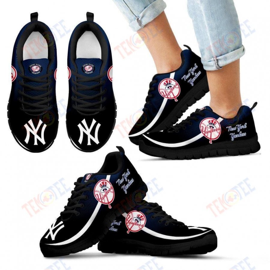 Mens Womens York Yankees Sneakers Mystery Straight Line Up Sneaker Running Shoes For Men Women TDT602