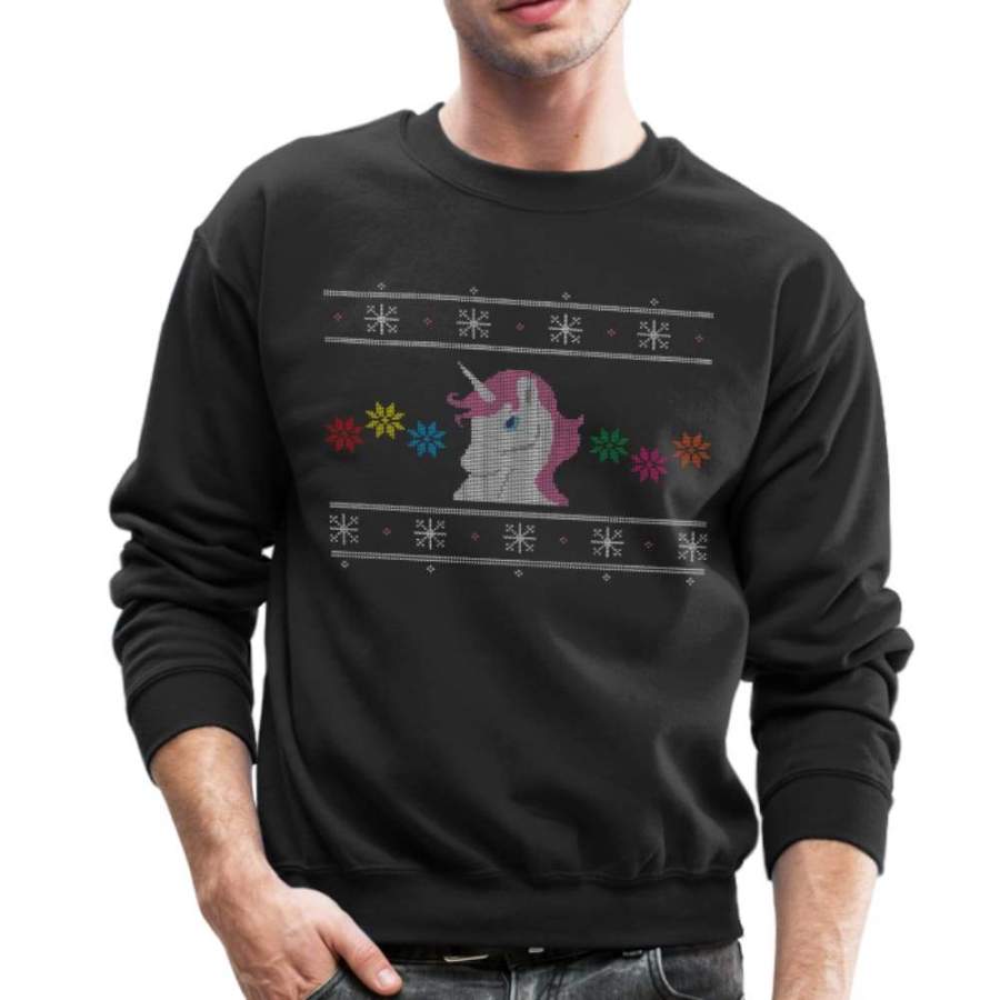 Unicorn Rainbow Ugly Christmas Crewneck Sweatshirt