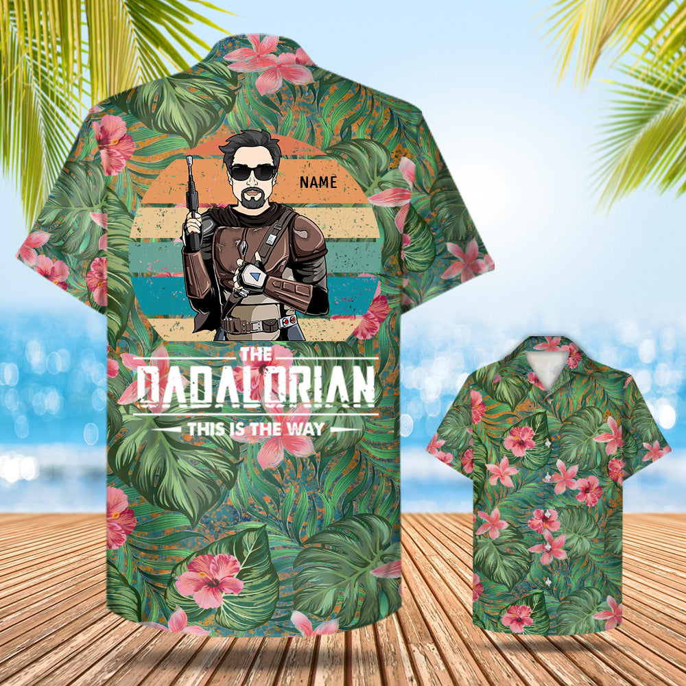 Personalized The Dadalorian This Is Way Hawaiian Shirt For Dad Grandpa Trna Ha86225