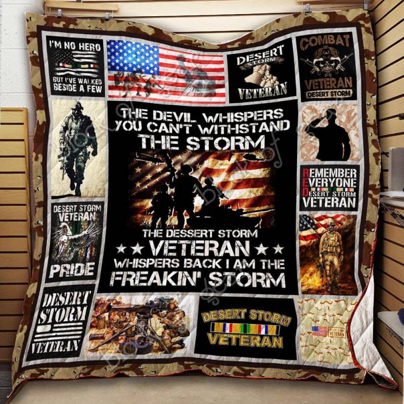 A BC-Desert Storm Veteran Quilt Blanket KC1507