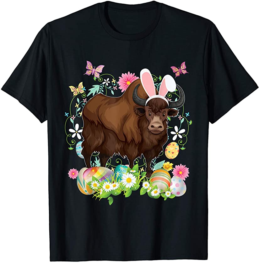 Bunny Buffalo Happy Easter Day Lover Egg Hunt Lovely Cute T-Shirt