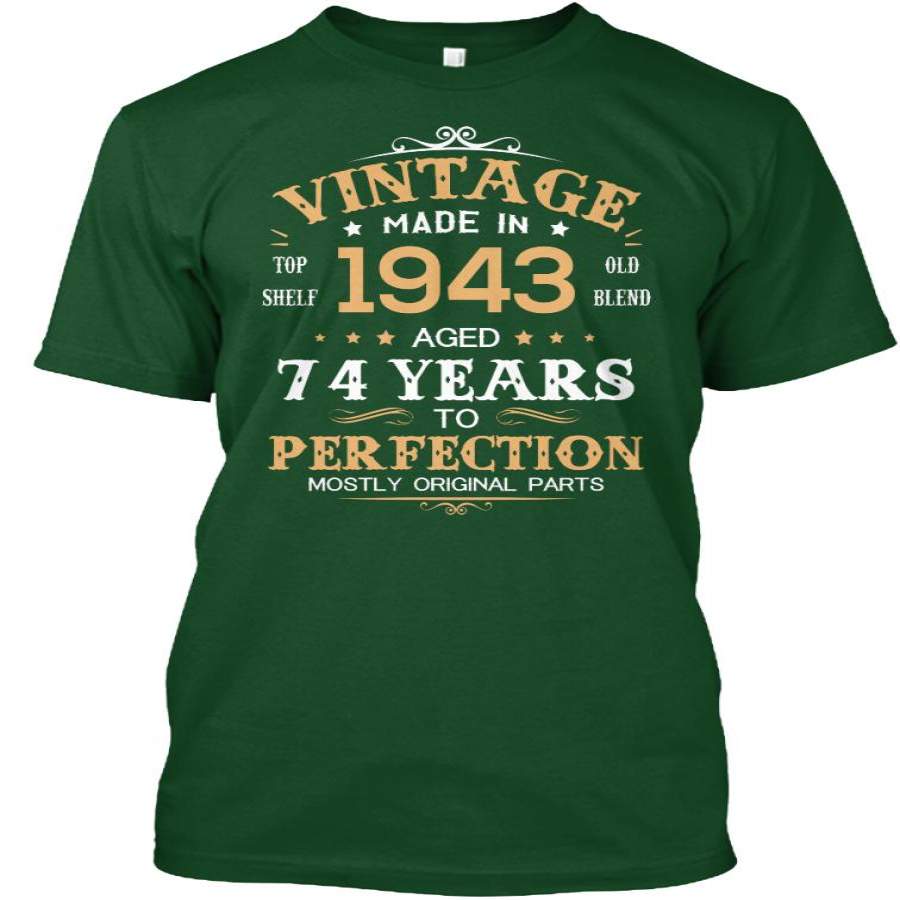 Vintage Made In 1943 Aged 74 Years Tee