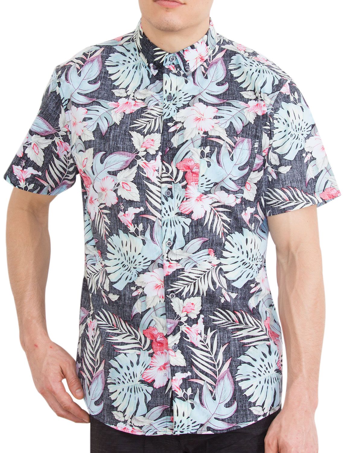 Tropical Gray High Quality Hawaiian Shirt DHC18063297