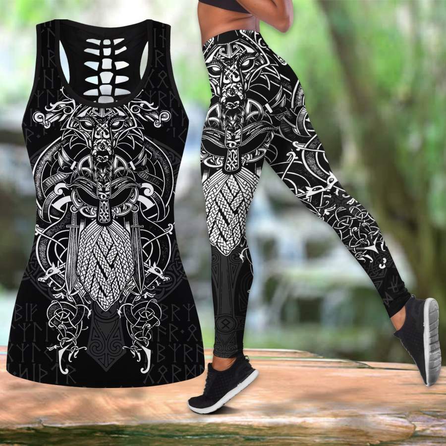 Vikings – Odin Tatoo Style Combo Tank + Legging