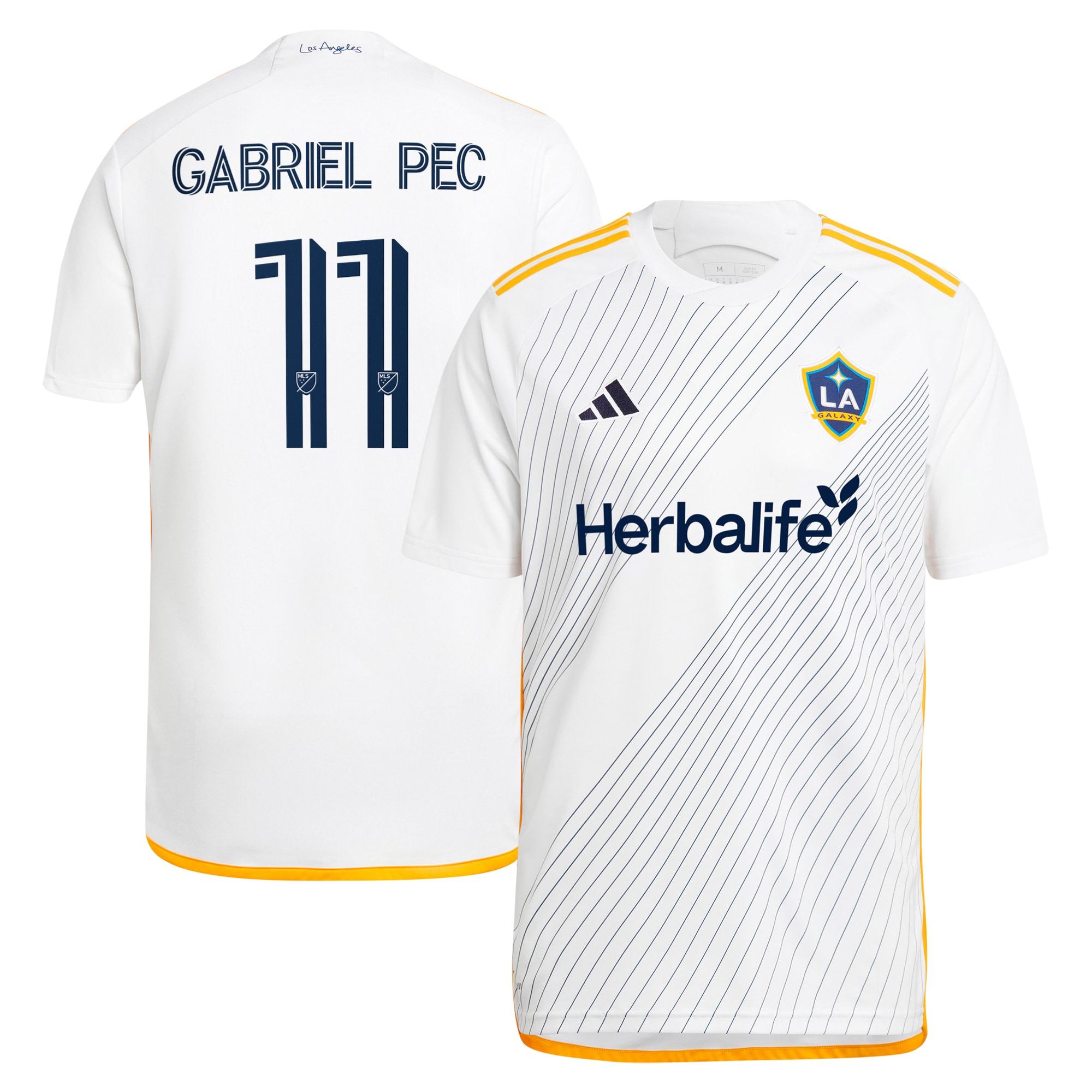 Gabriel Pec LA Galaxy 2024 Angelino Kit Replica Player Jersey – White