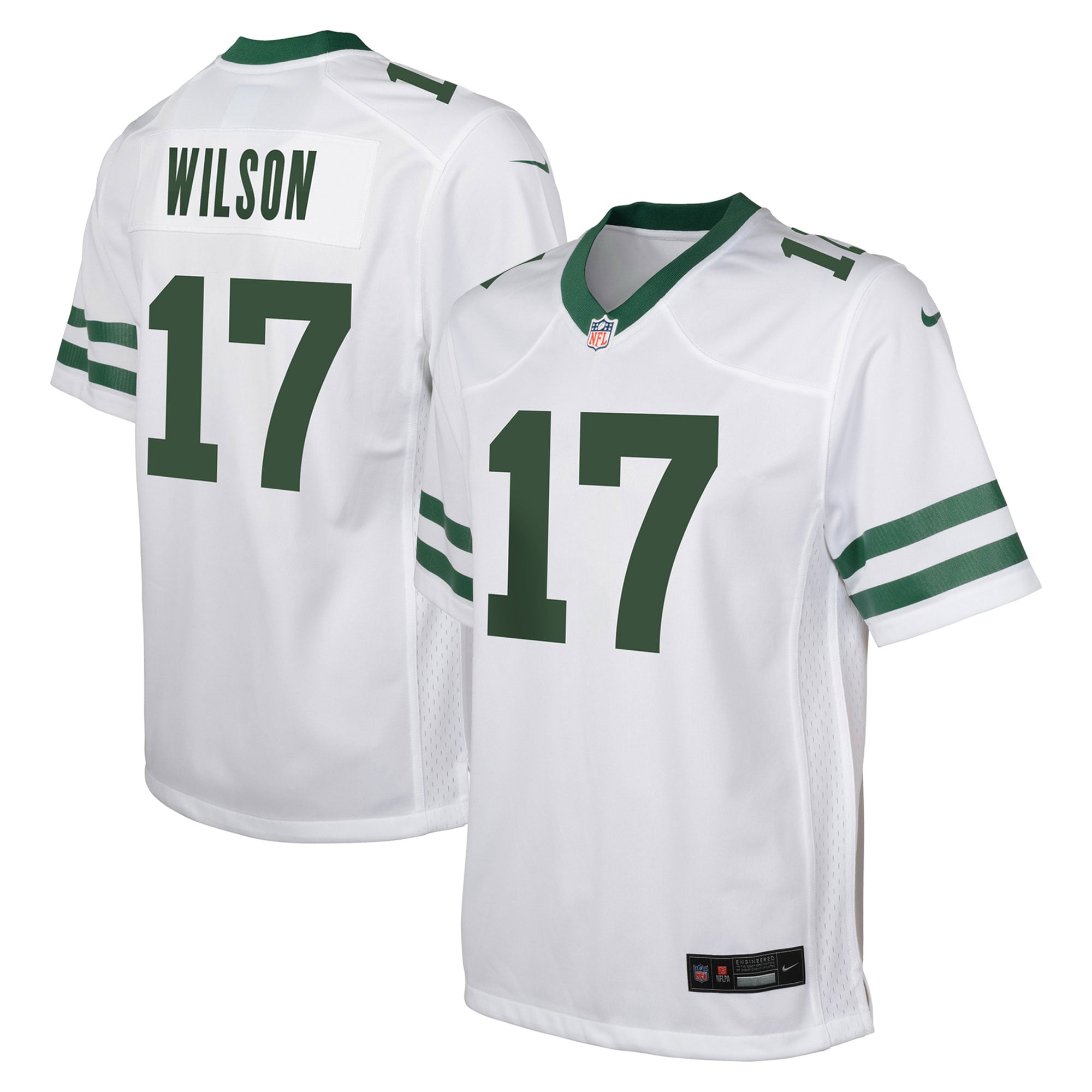 Garrett Wilson New York Jets Youth Game Jersey – White