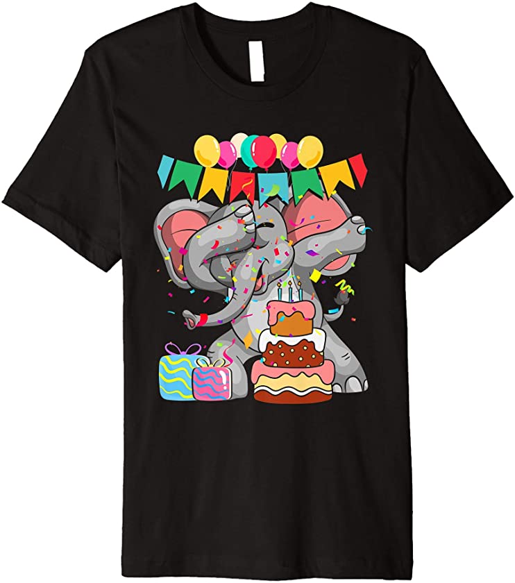 Africa Dabbing Zoo Animal Birthday Kids Funny Elephant Premium T-Shirt