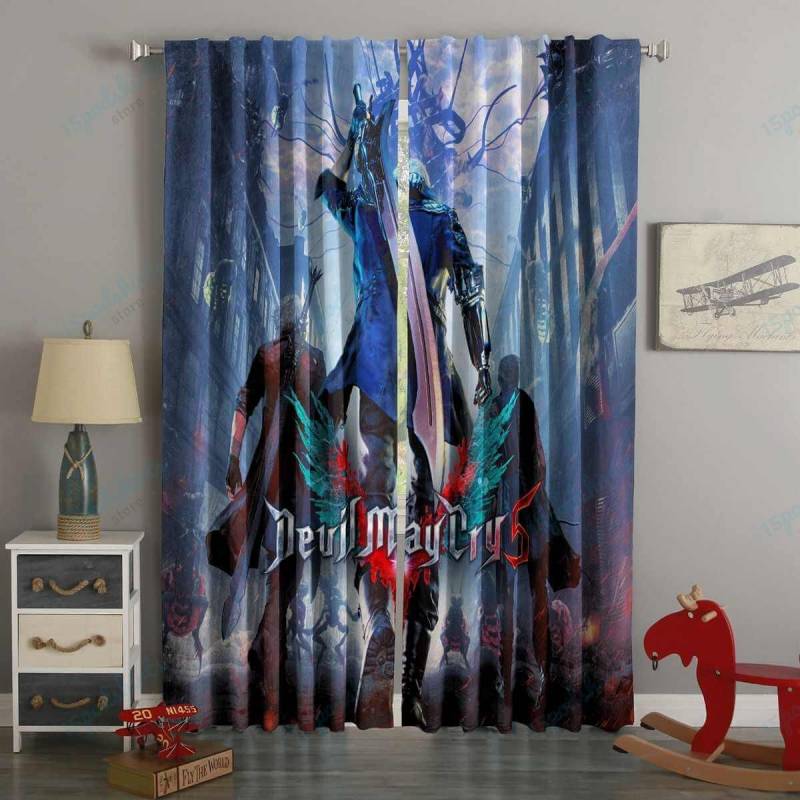 3D Printed Devil May Cry 5 Custom Living Room Curtains