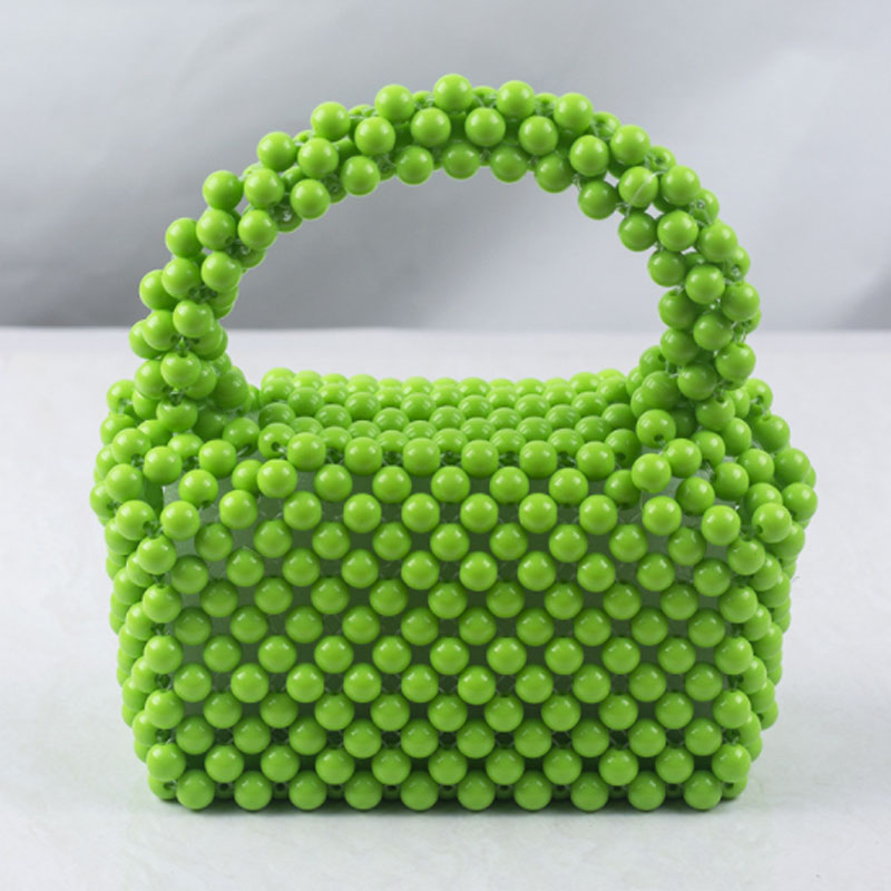 New Mini Color Small Square Women Handbag 2022 Luxury Handmade Beaded Acrylic Fashion Candy Colors Small Women Bag alx