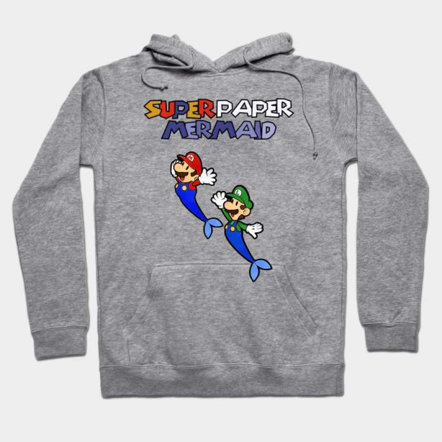 Super Paper Mario Mermaids Mario Hoodie T-Shirt