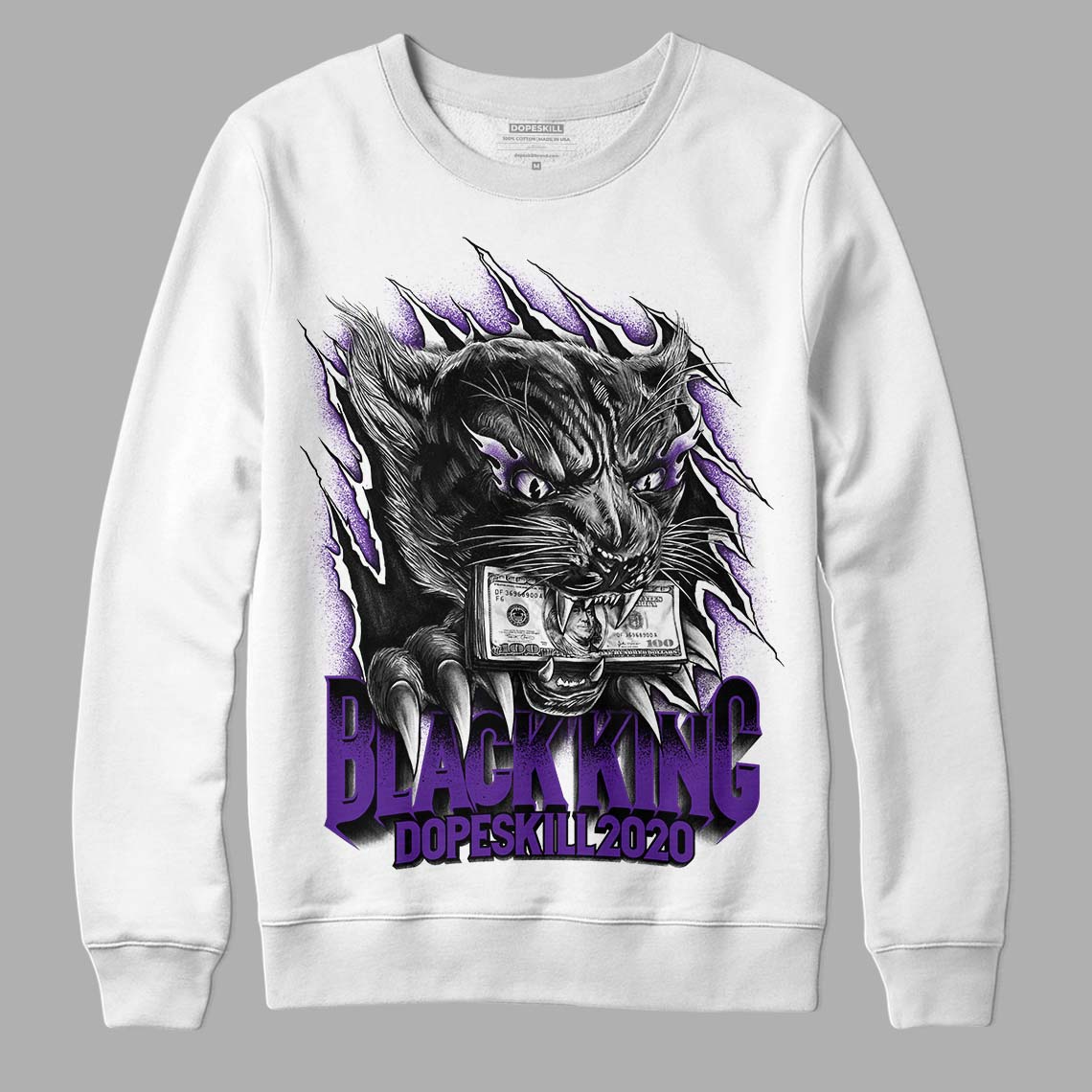 Dark Iris 3S Dopeskill Sweatshirt Black King Graphic