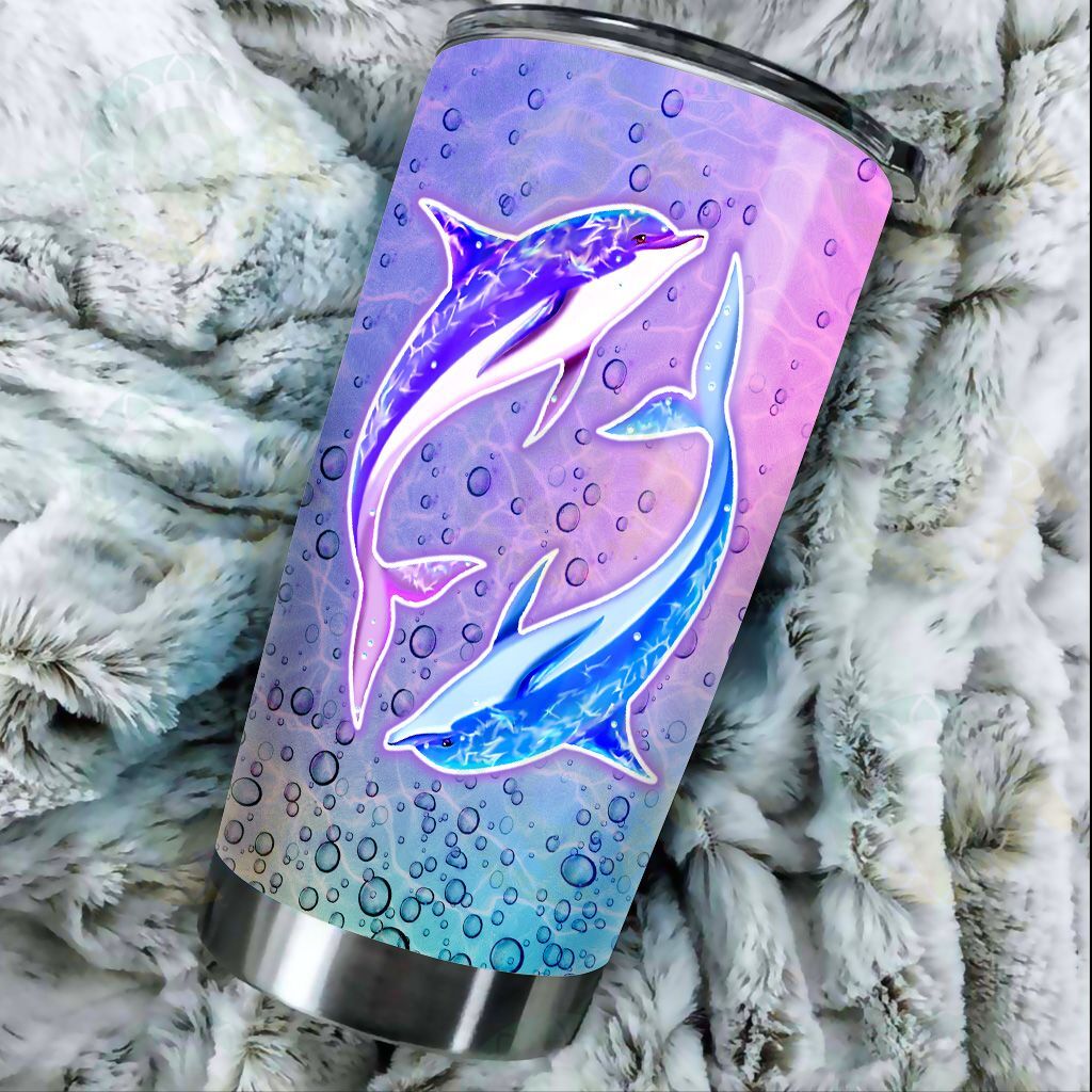 Dolphin – Stainless Steel Tumbler Travel Customize Name, Text, Number, Image 11-P