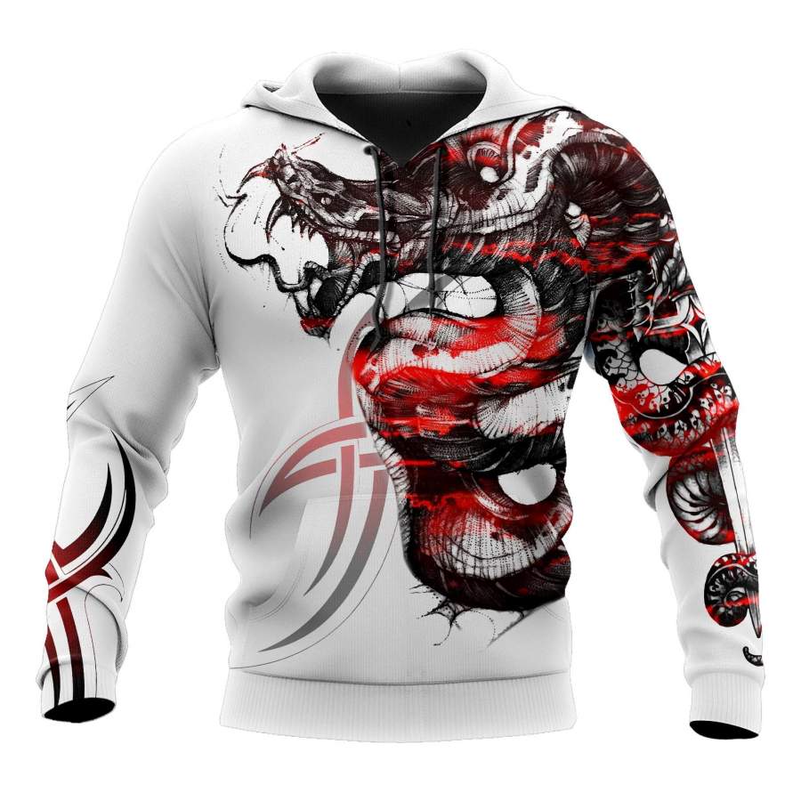 Snake Tattoo 3D All Over Printed Unisex Shirt