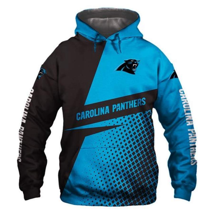 Carolina Panthers Grid Pattern 3D Hoodie