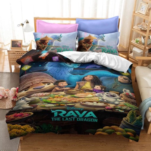 The Last Dragon Raya 3 Duvet Cover Pillowcase Home Decor 3D Bedding Set 5330