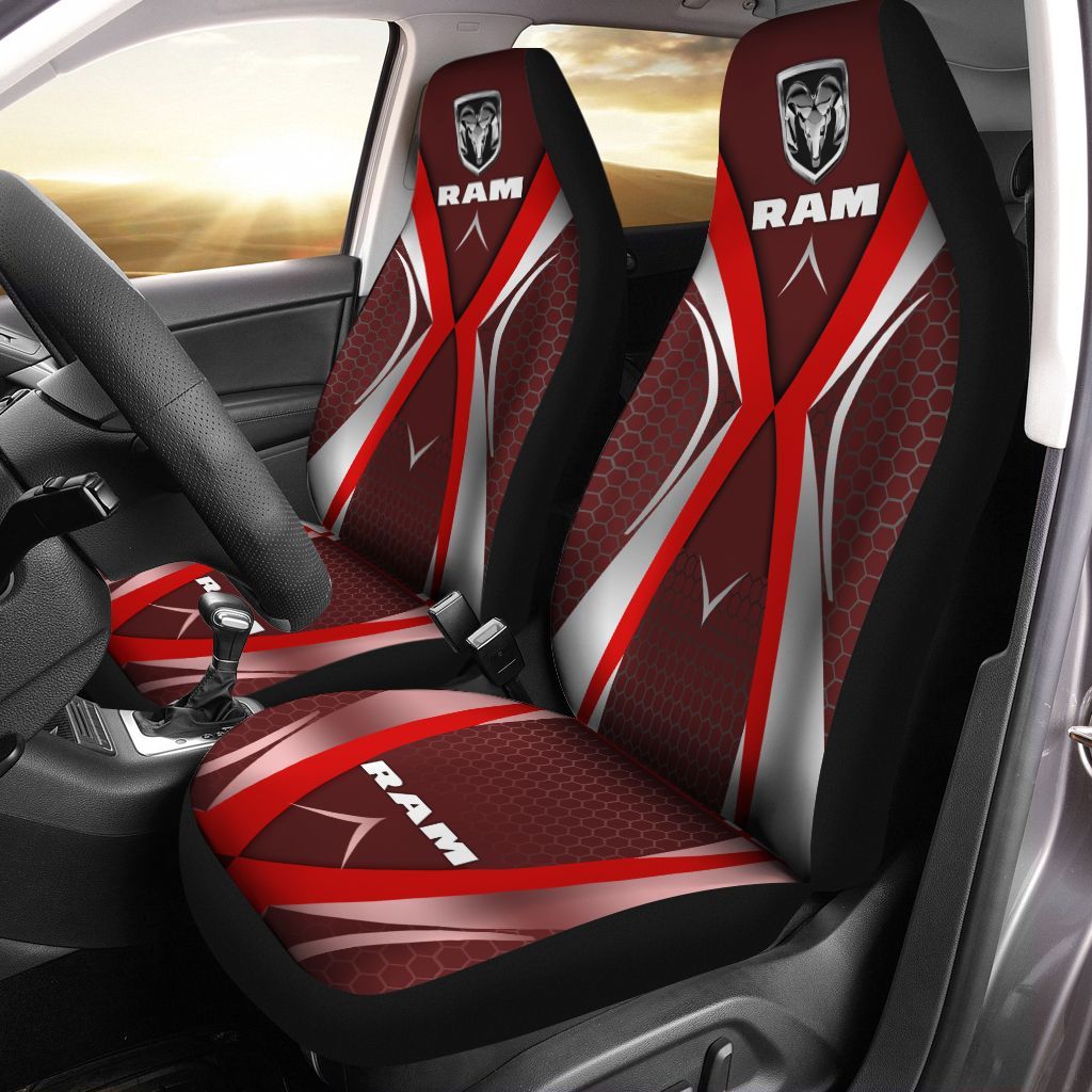 RAM TRUCK DVT-NH Car Seat Cover (Set of 2) Ver 2 (Red)