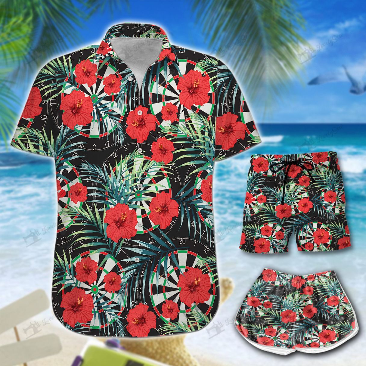 Darts Hawaiian Shirt Shorts Ha35130