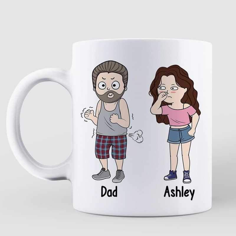 Happy Father‘s Day From Who Endures Your Farts Funny Personalized Mug