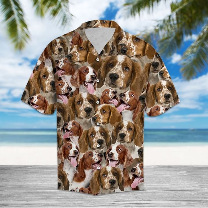 Welsh Springer Spaniel Hawaiian Shirt Summer Button Up For Men, Women, Couple